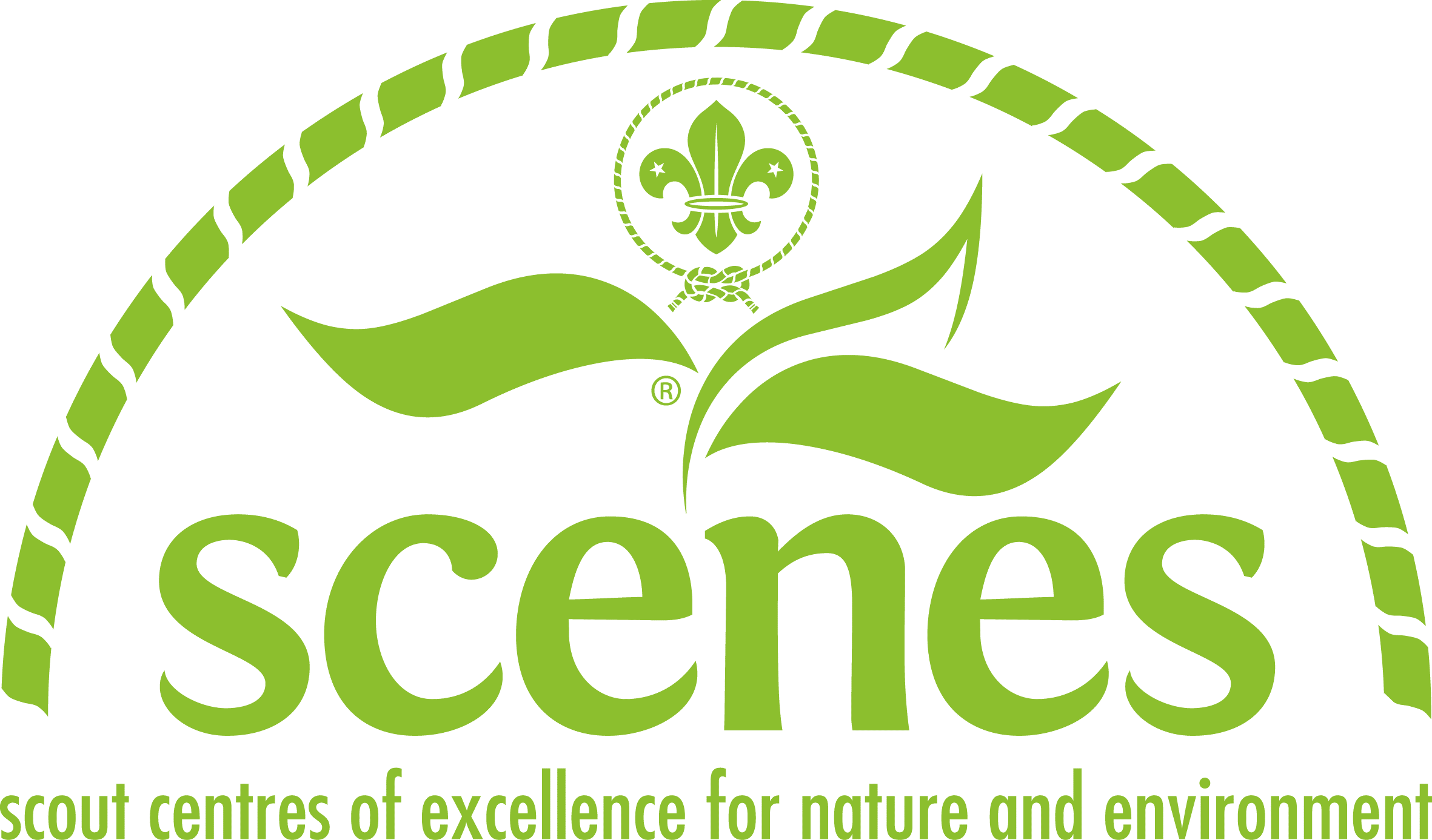 SCENES logo groen op wit